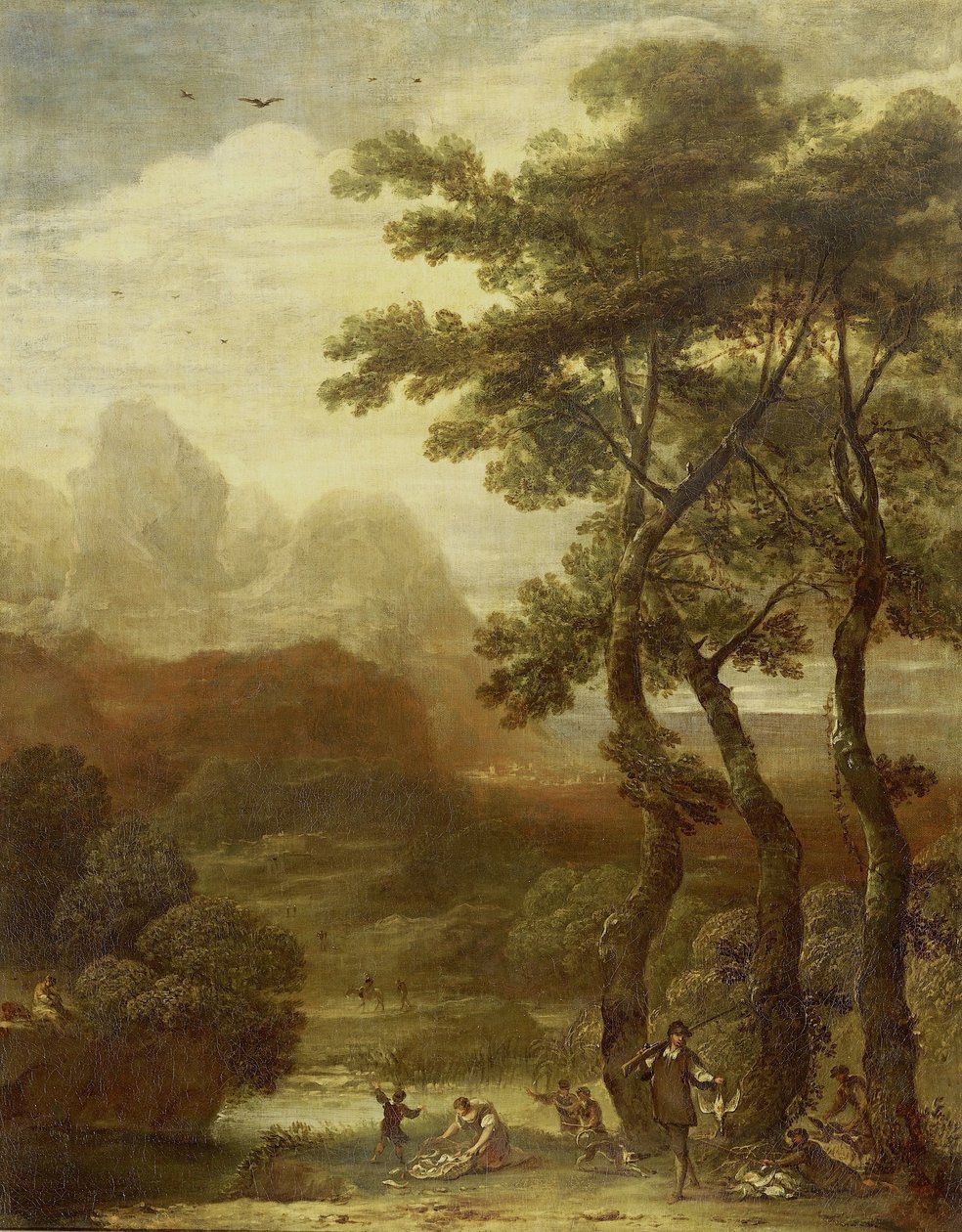 Landskap med jägare av Ignacio de Iriarte
