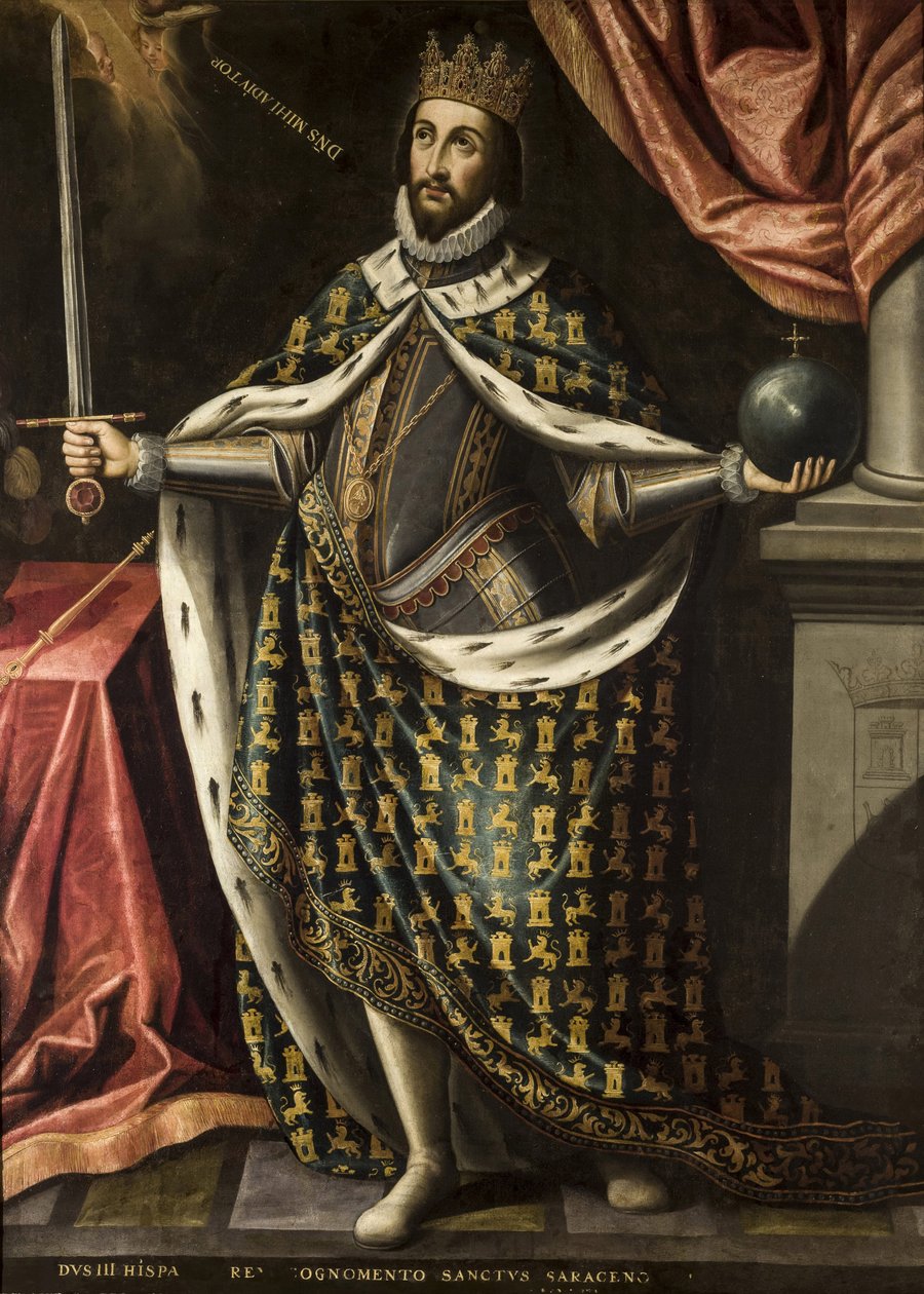 Kung Ferdinand den helige av Ries, Ignatius av (ca 1612-1661), ca. 1655-1665. olja på duk av Ignacio de Ries