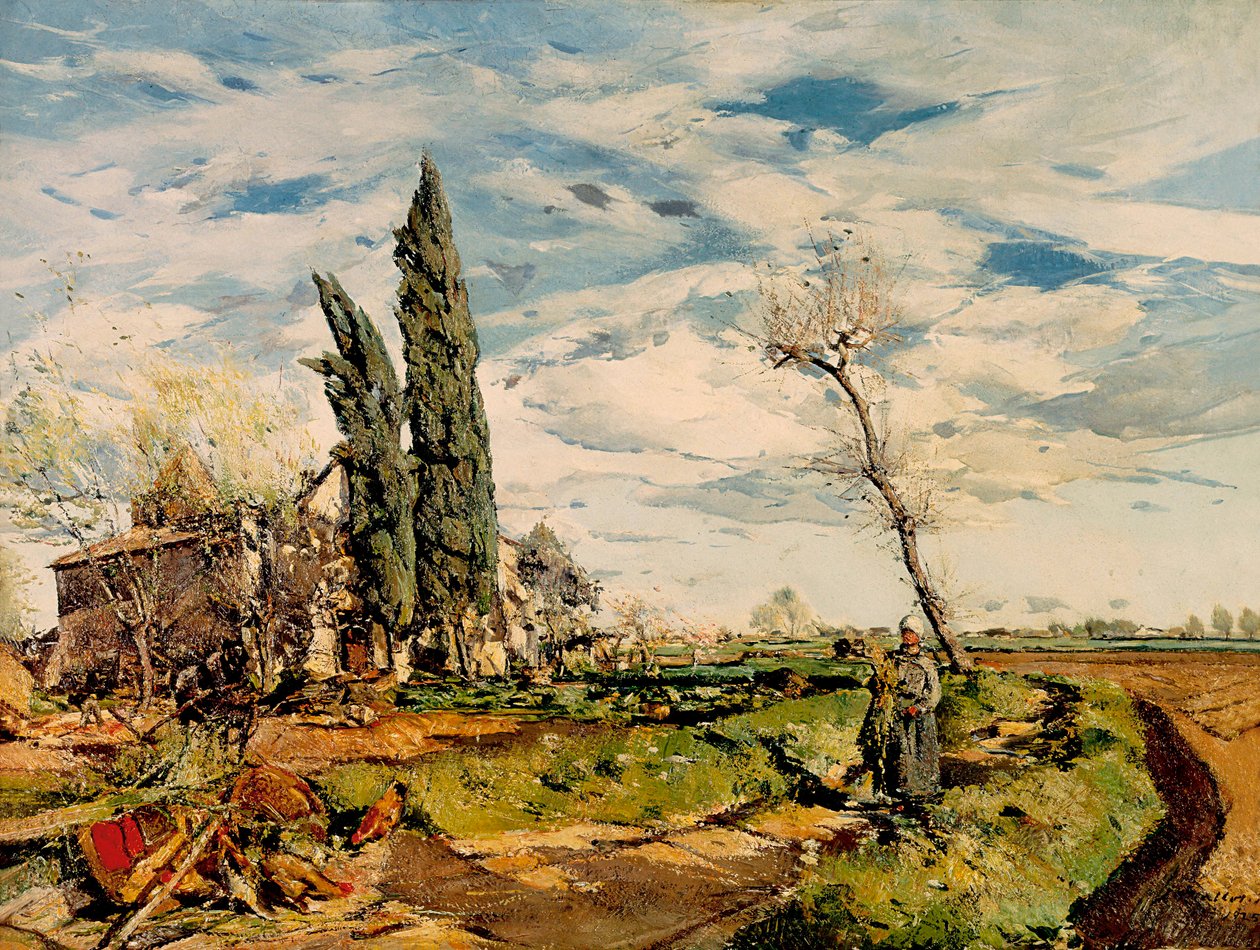 "" Kapellet "" Målning av Ignasi Mallol (1892-1940). 1925. Barcelona. Kataloniens nationalmuseum för konst. av Ignasi Mallol Casanovas