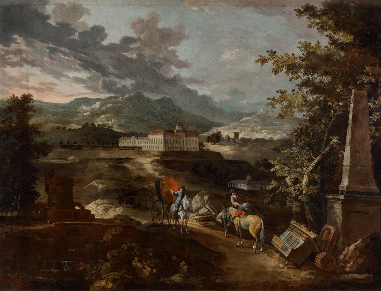 Landskap med Statenenbergs slott av Ignaz Flurer