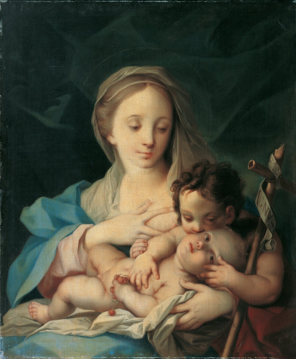 Maria med barnet och Johannesknaben av Ignaz Stern