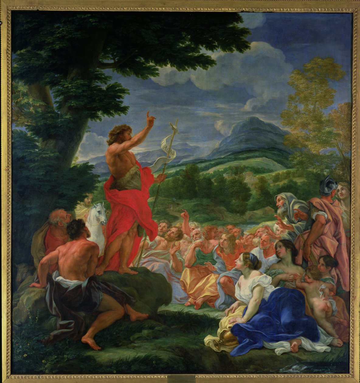 Johannes Döparens predikan, målad före 1695 av Il Baciccio