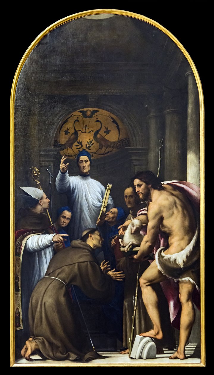Academy - Välsignade Giovanni Giustiniani and Saints av Il Pordenone av Il Pordenone