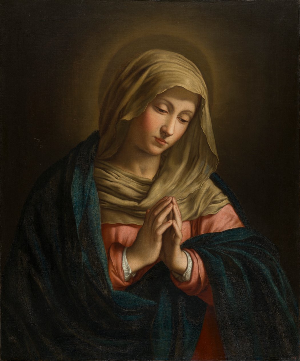 The Virgin at Prayer, ca 1629-85 (olja på duk) av Il  Sassoferrato