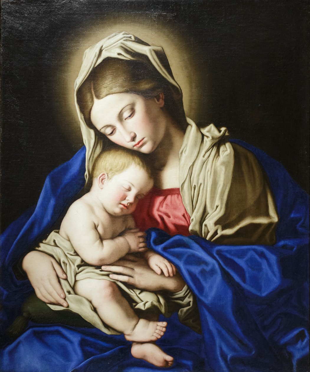 Madonna med barn, ca 1638 (olja på duk) av Il (1609 85) Sassoferrato