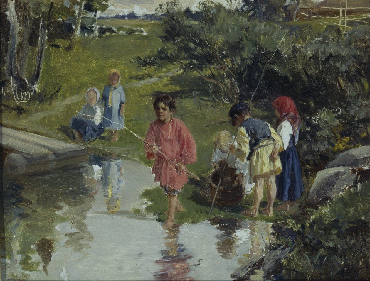 Barnfiske, 1882 av Illarion Mikhailovich Pryanishnikov