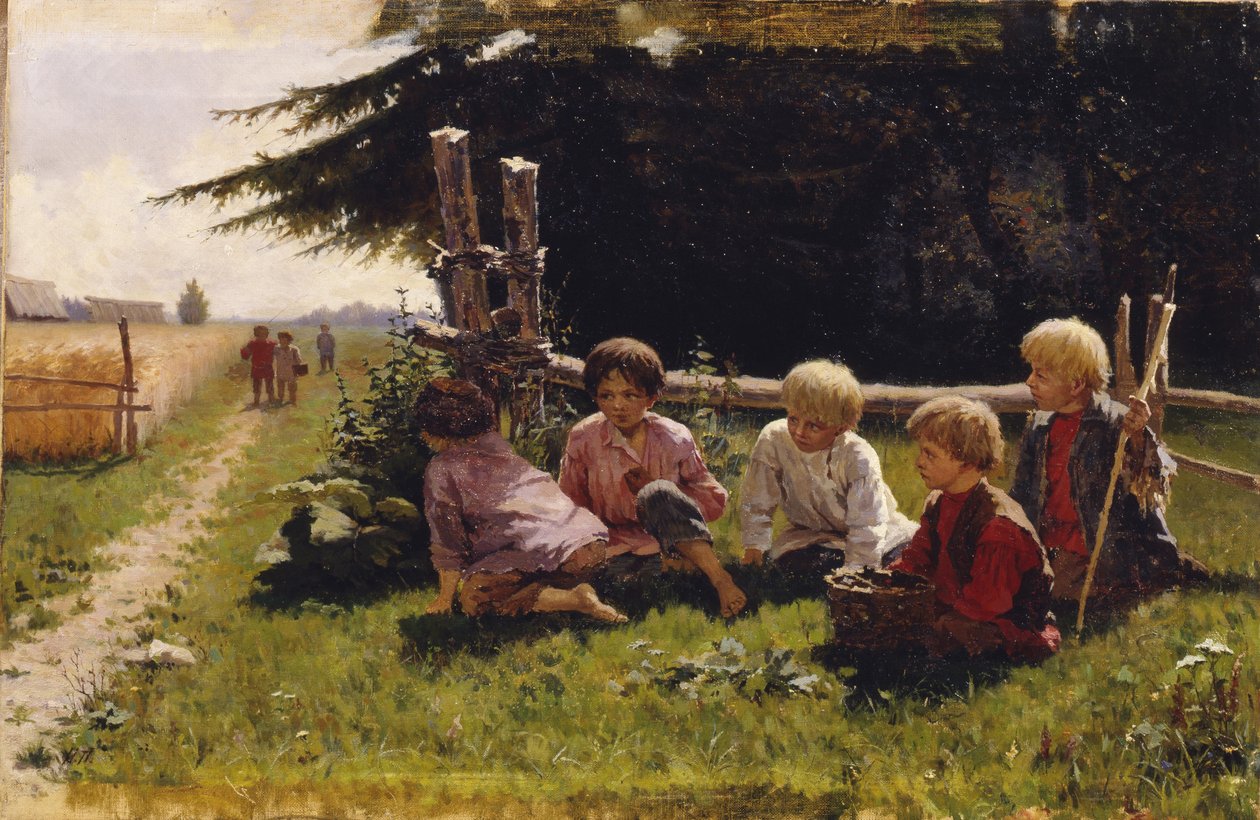 Barn i bakhåll av Illarion Mikhailovich Pryanishnikov
