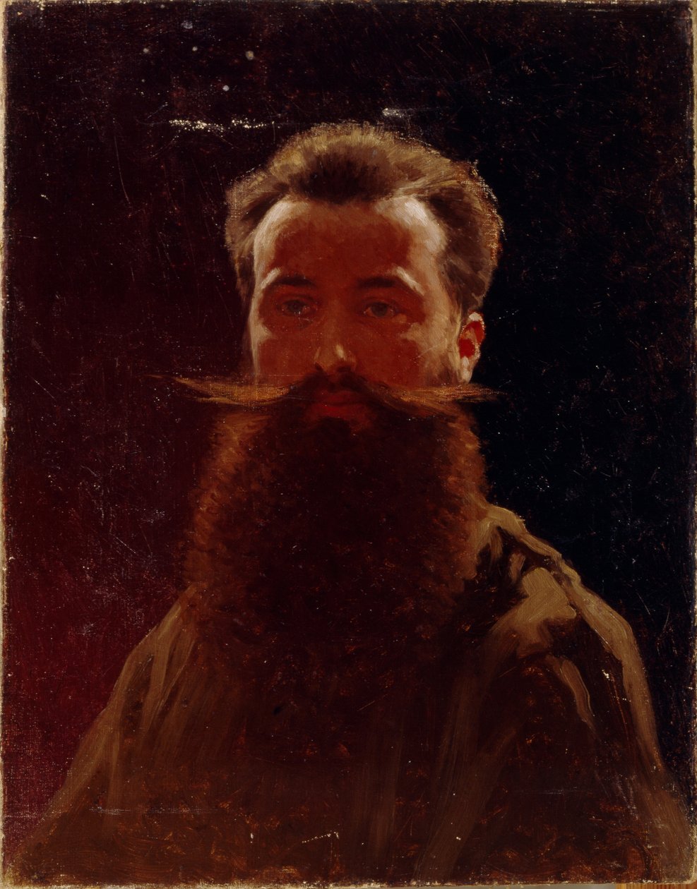 Självporträtt, 1870-talet av Illarion Mikhailovich Pryanishnikov