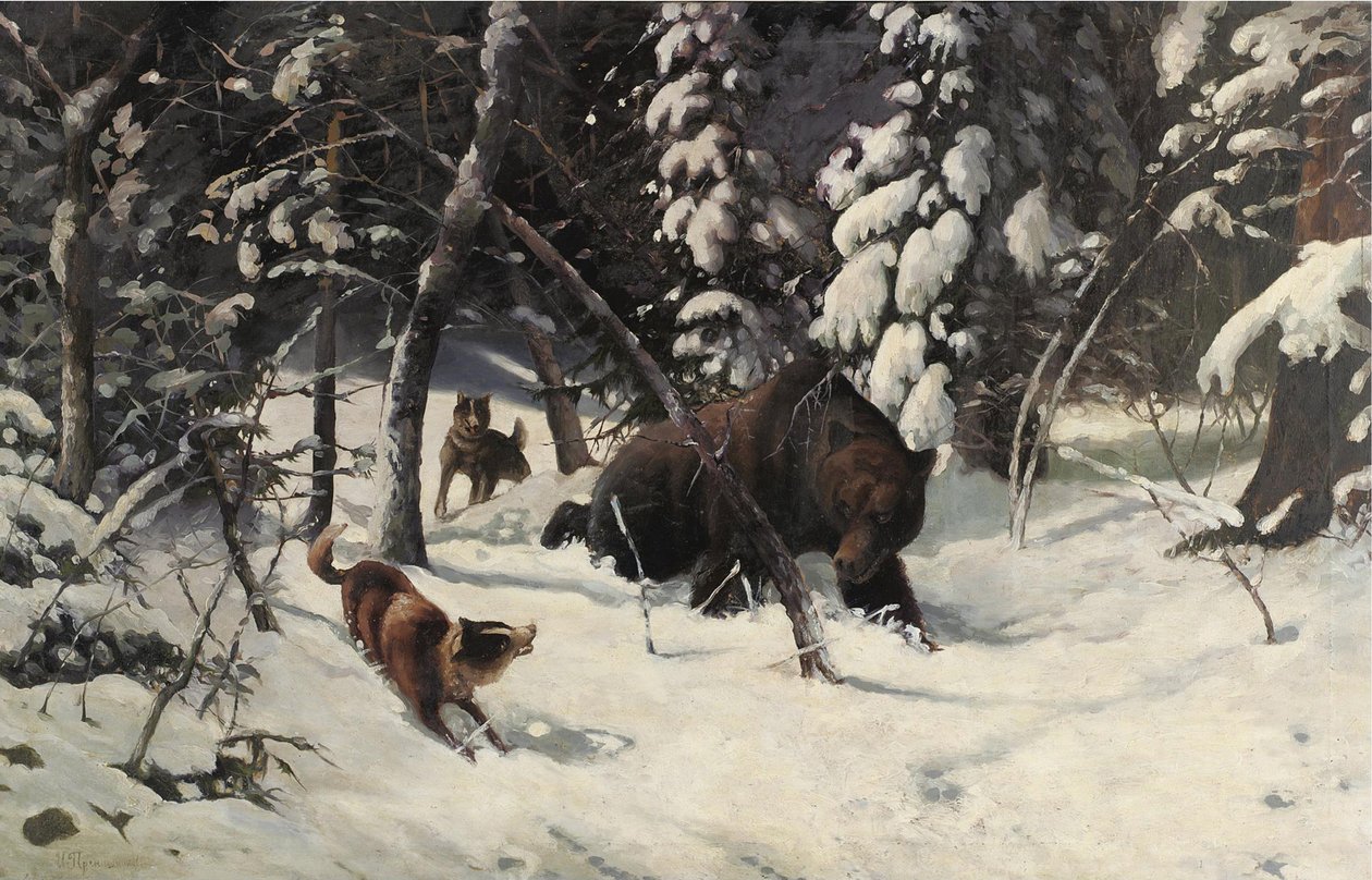 Björnjakten av Illarion Mikhailovich Pryanishnikov