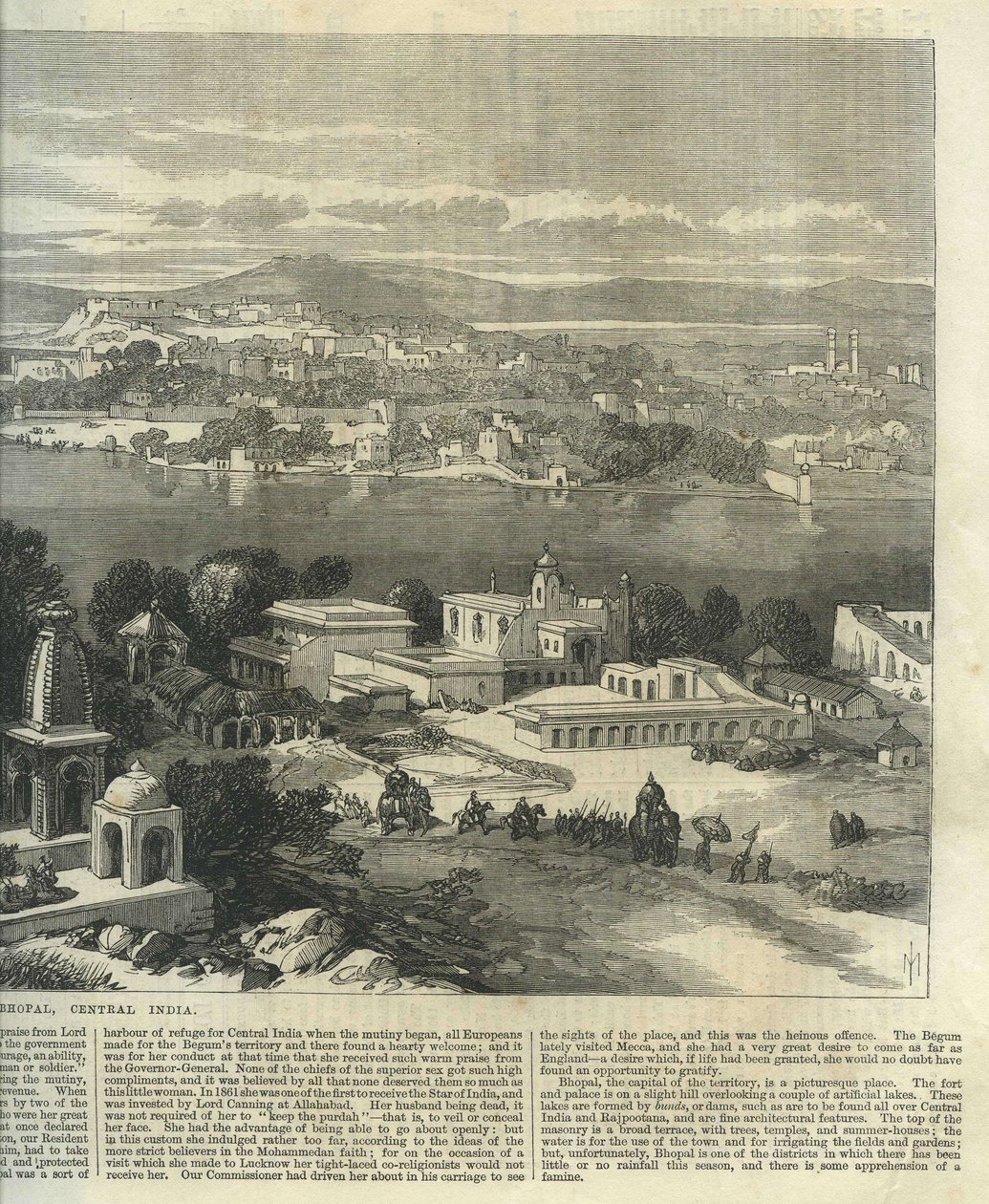 Bhopal, centrala Indien av Illustrated London News
