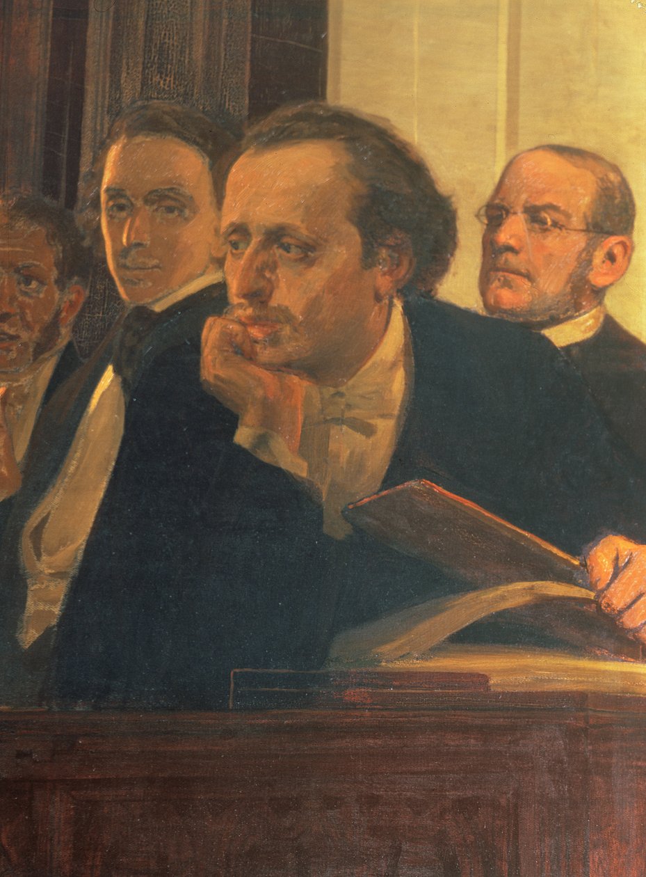 Michal Kleopas Oginski (1765-1833), Frederic Chopin (1810-49) och Stanislaw Moniuszko (1819-72), från Slavonic Composers, 1890-tal (detalj) av Ilya Efimovich Repin