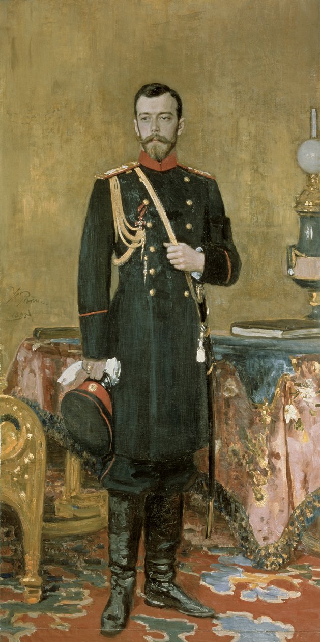 Porträtt av kejsar Nicholas II (1868-1918) 1895 av Ilya Efimovich Repin