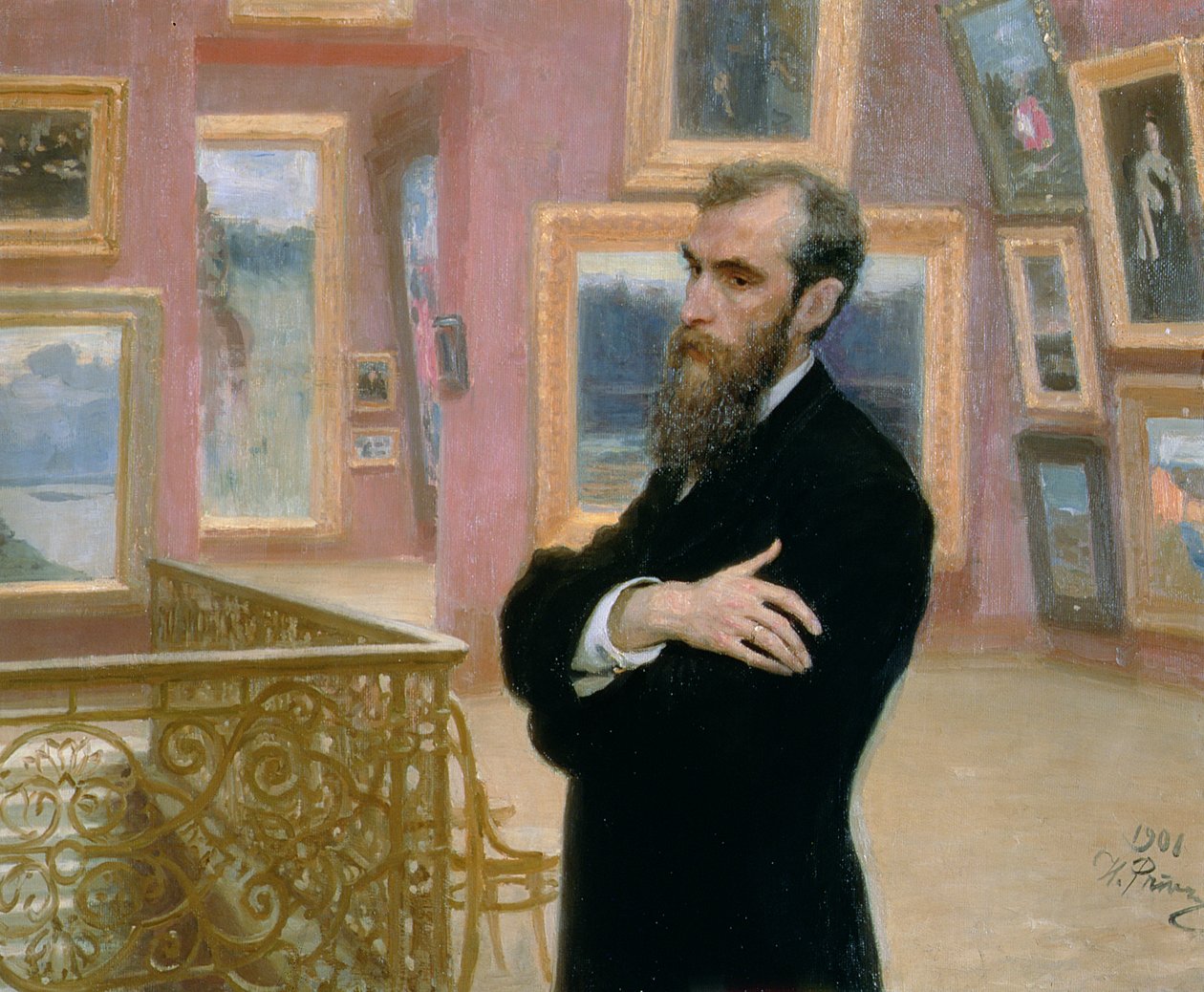 Ata o Pavel Tretyakov (1832-98) i le Faletusi, 1901 swed av Ilya Efimovich Repin
