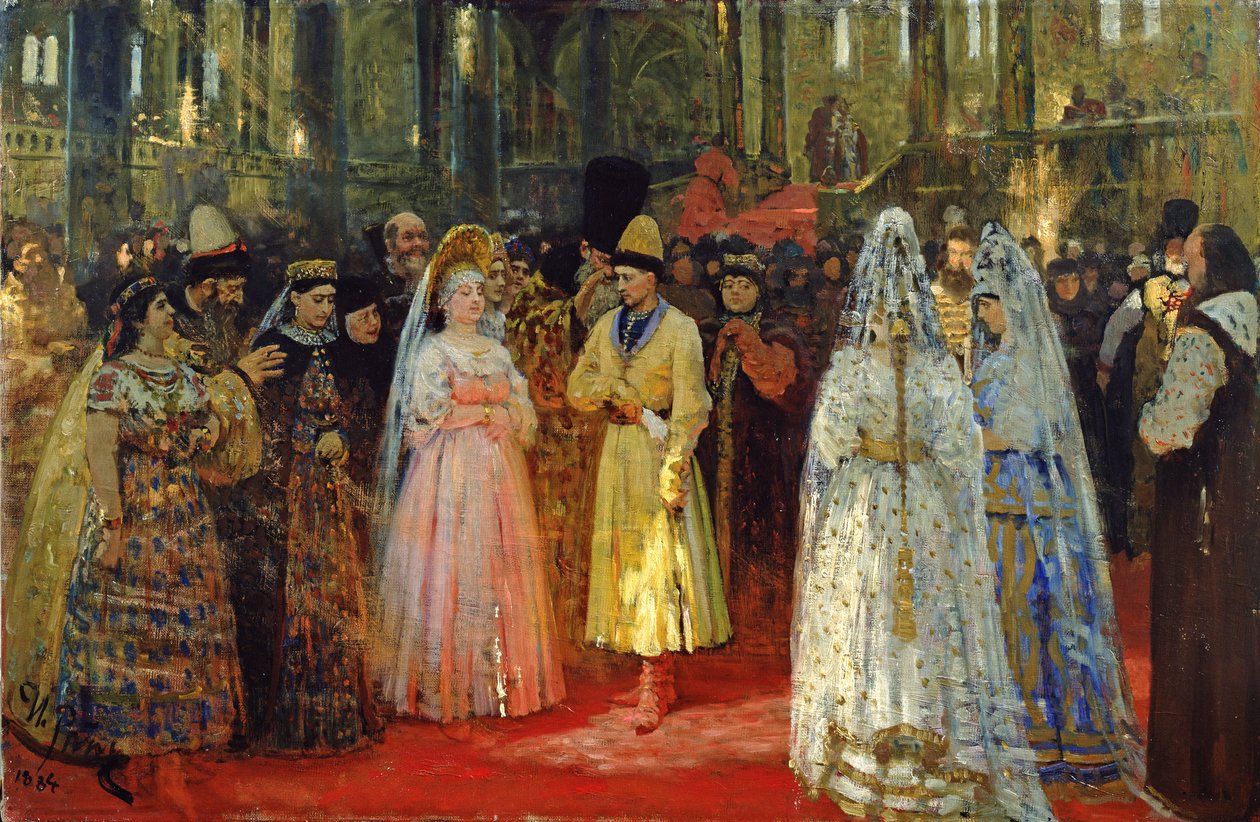 Tsaren väljer en brud, ca 1886 av Ilya Efimovich Repin
