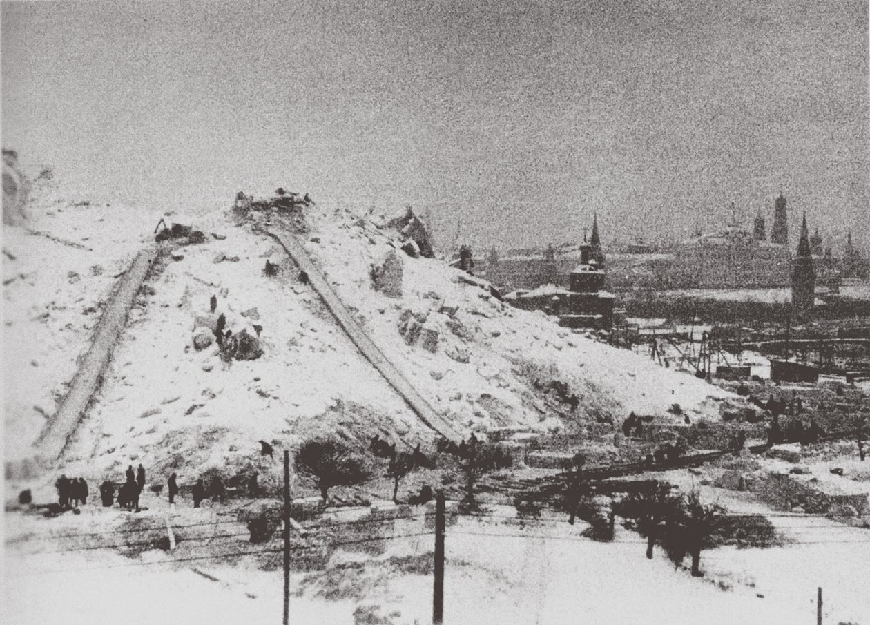 Rivningen av Kristus Frälsarens katedral i Moskva, 1931 av Ilya Arnoldovich Ilf
