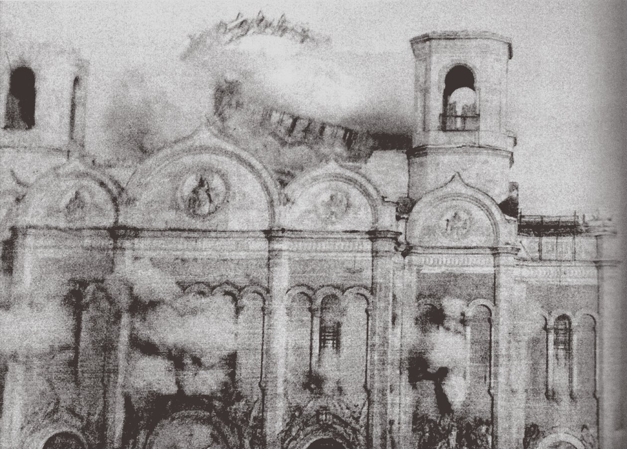 Rivningen av Kristus Frälsarens katedral i Moskva, 1931 av Ilya Arnoldovich Ilf