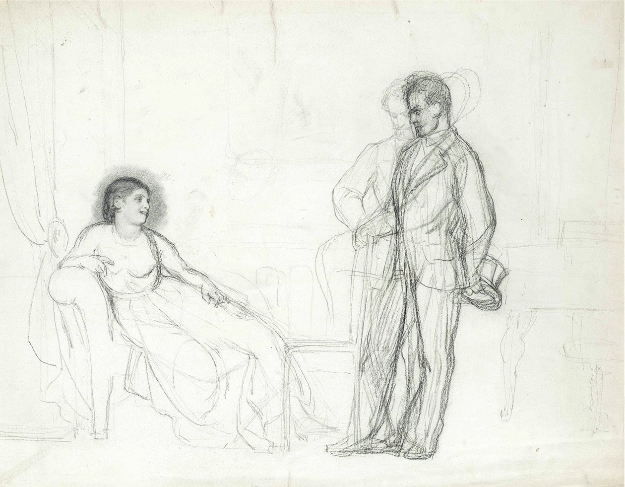 Adelina Patti som Violetta i operan La traviata av Giuseppe Verdi, slutet av 1860-talet - början av 1870-talet av Ilya Efimovich Repin