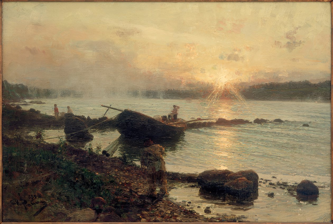 På västra Dvina. soluppgång av Ilya Efimovich Repin