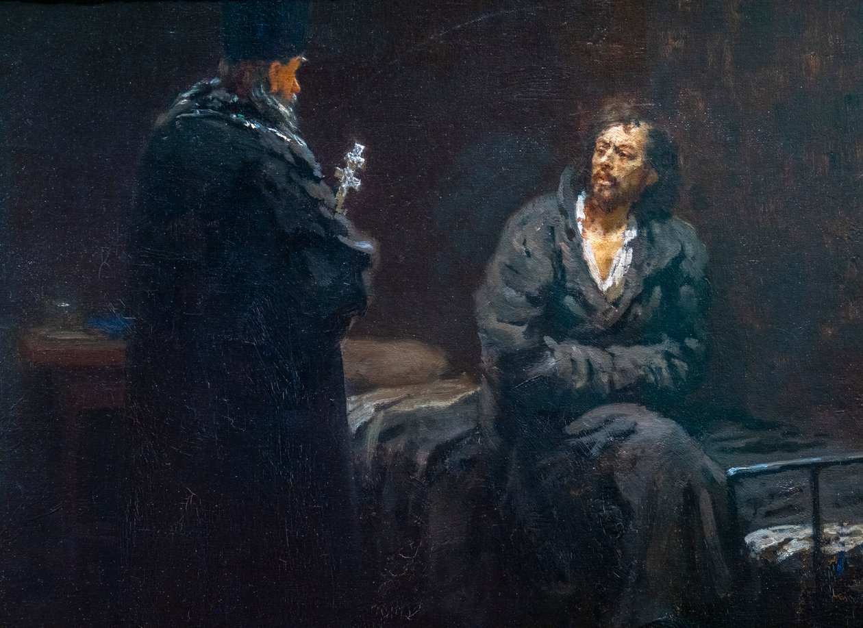 INNAN BEKÄTTELSEN av Ilya Efimovich Repin