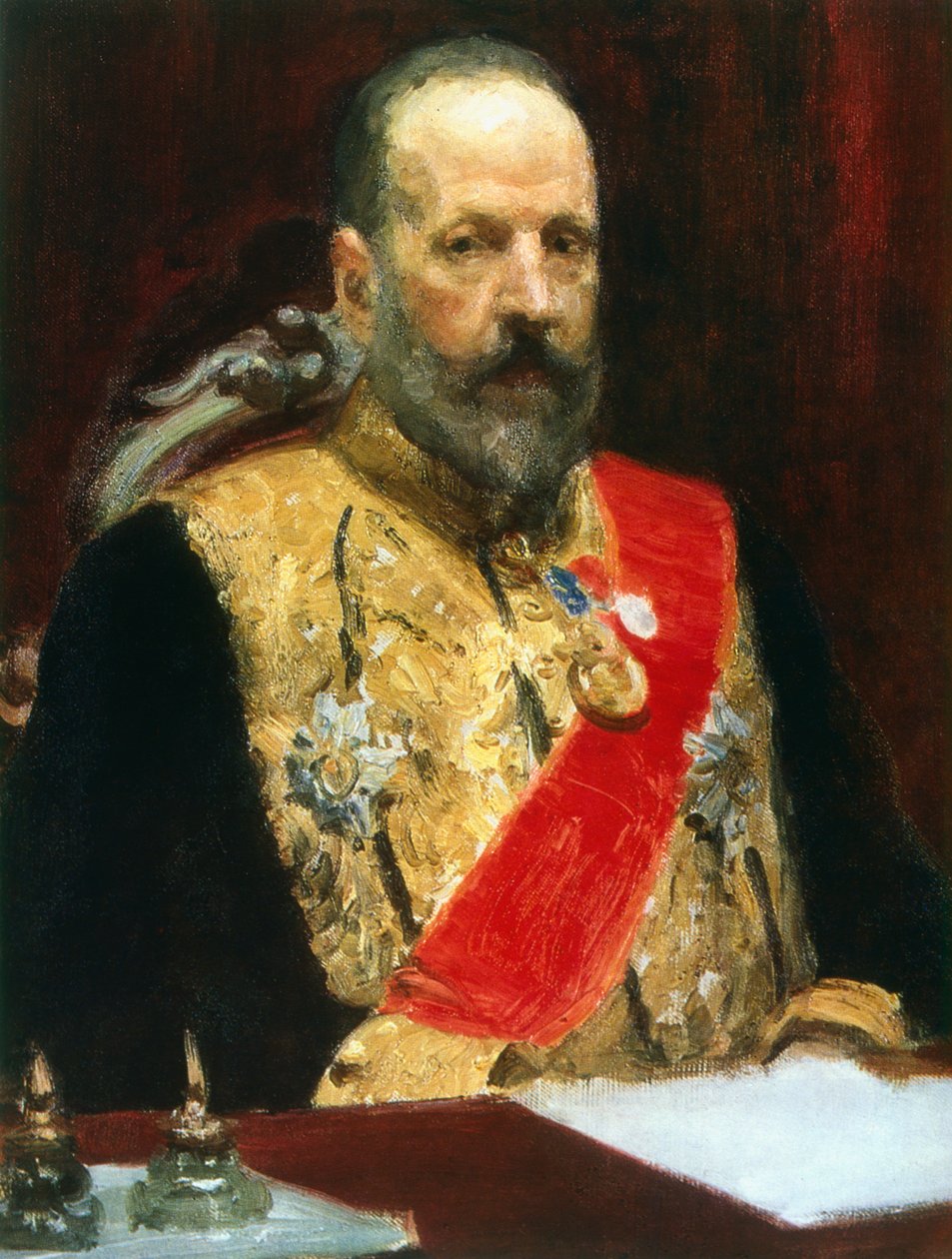 Greve Witte, rysk statsman, c1901-1903 av Ilya Efimovich Repin