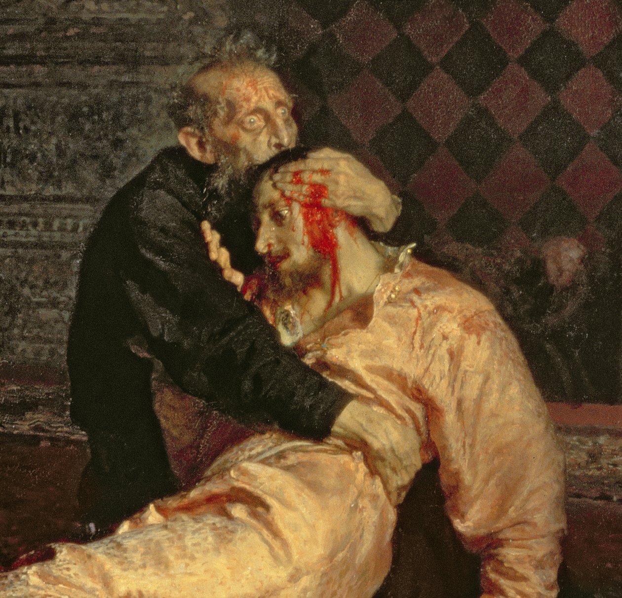 Ivan den förskräcklige och hans son den 16 november av Ilya Efimovich Repin