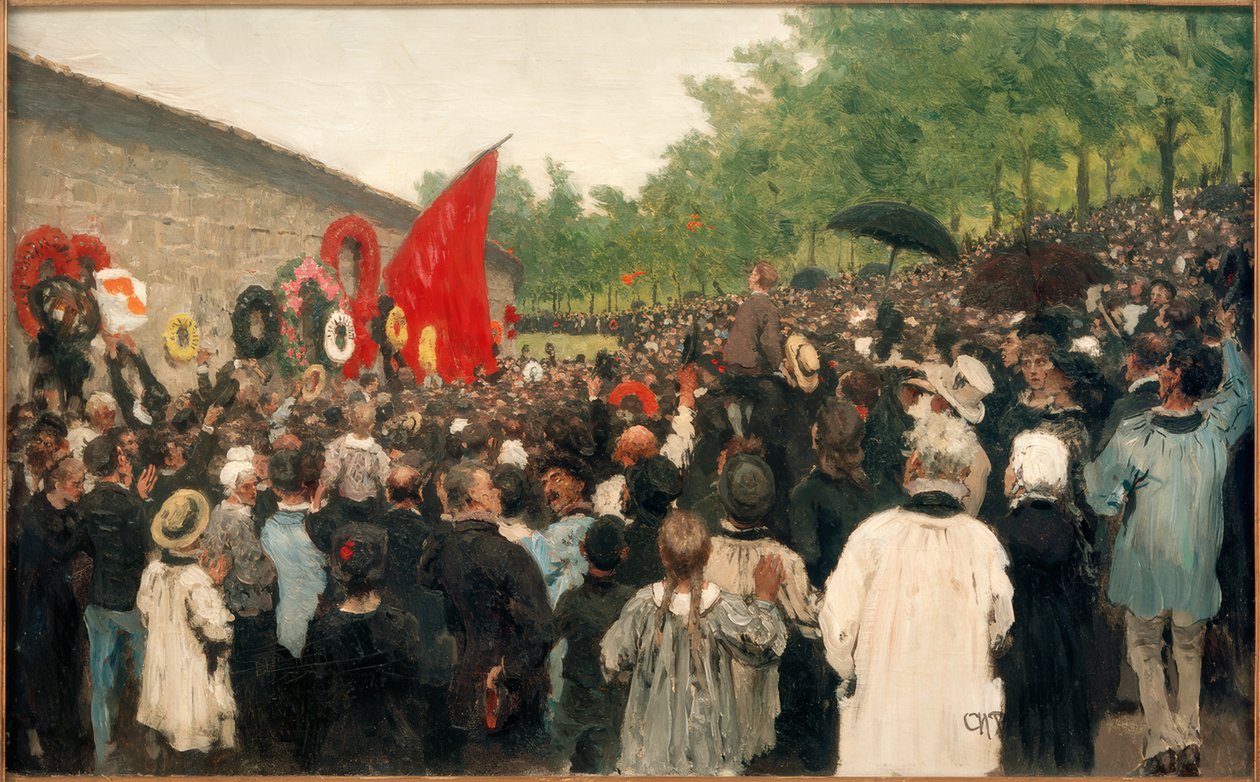 Årligt möte vid kommunisternas mur.... av Ilya Efimovich Repin