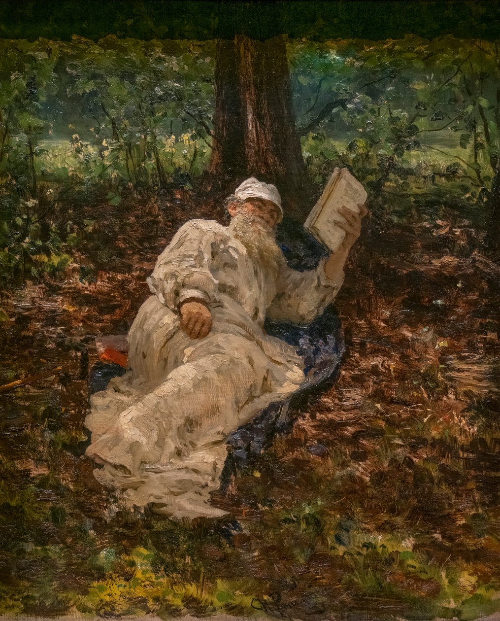 LEON TOLSTOI VILA I SKOGEN av Ilya Efimovich Repin