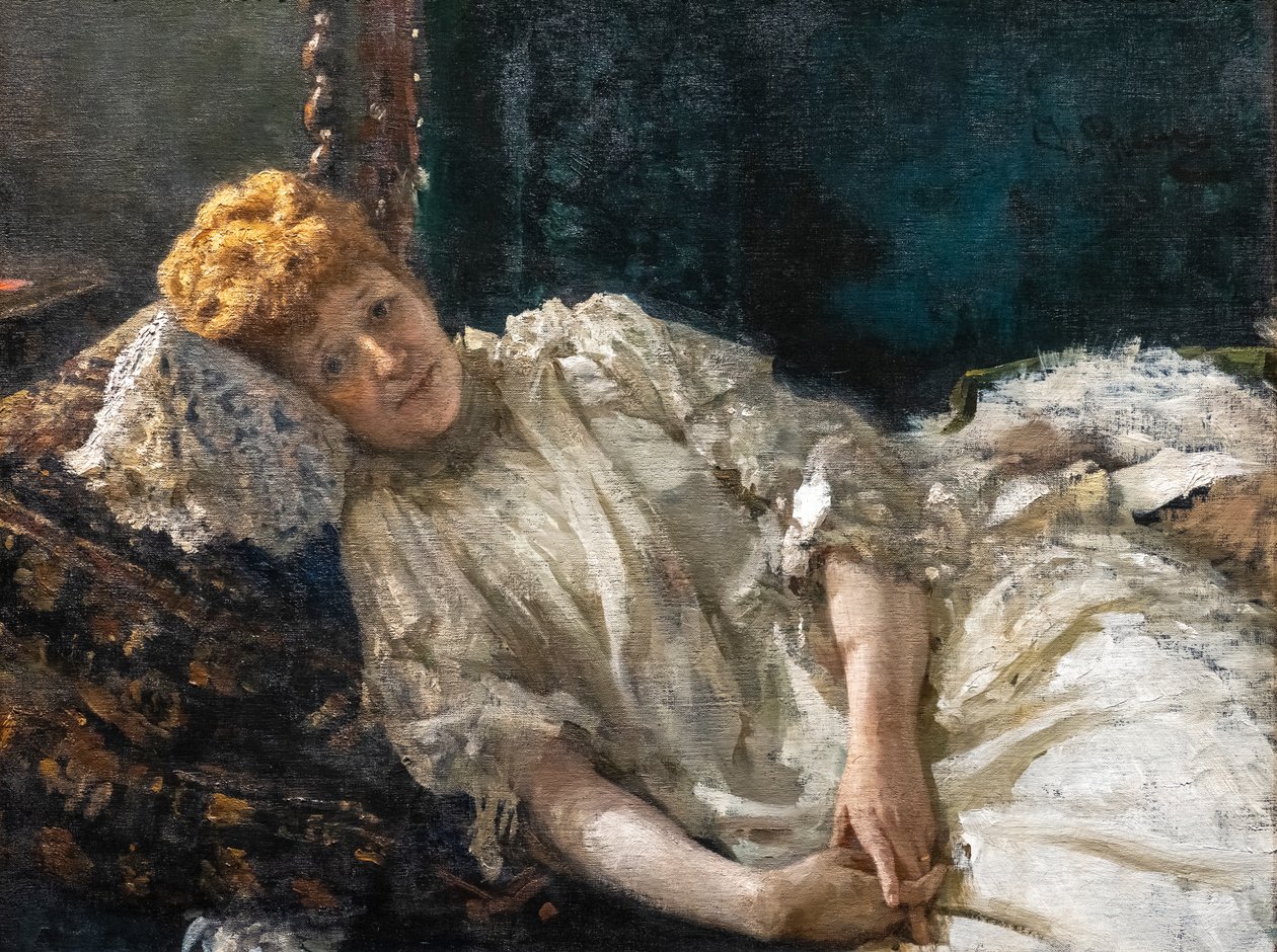 LOUISE DE RIQUET, COUNTESS OF MERCY-ARGENTEAU av Ilya Efimovich Repin