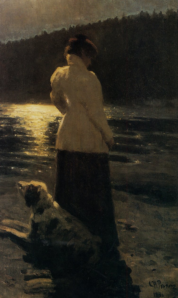 Månbelyst natt, 1896 av Ilya Efimovich Repin