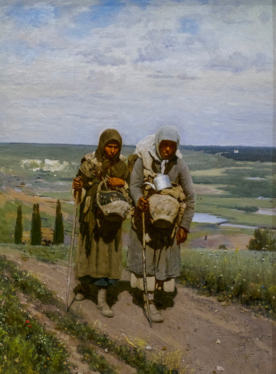FROMMA KVINNOR PÅ PILGRIM av Ilya Efimovich Repin