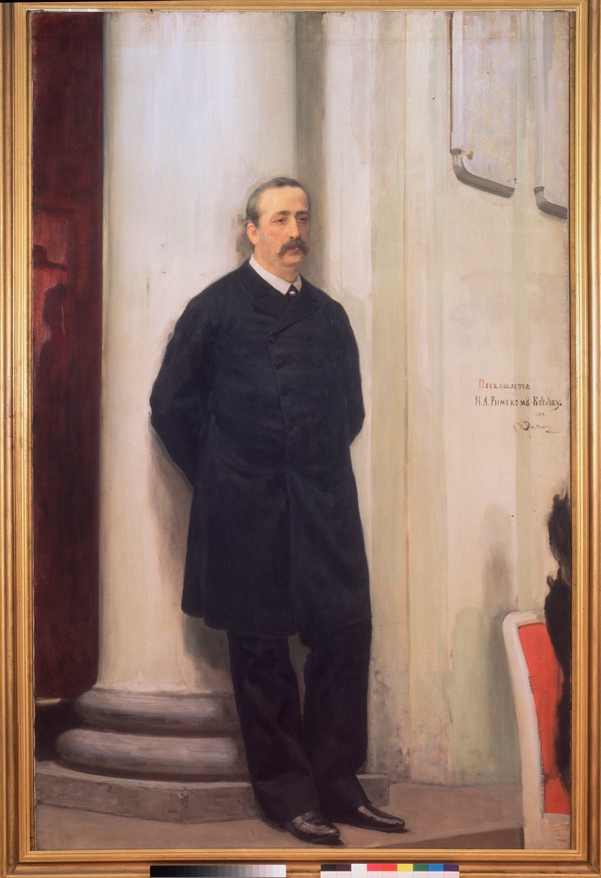 Porträtt av kompositören och kemisten Alexandre Borodine (1833-1887) av Ilya Efimovich Repin