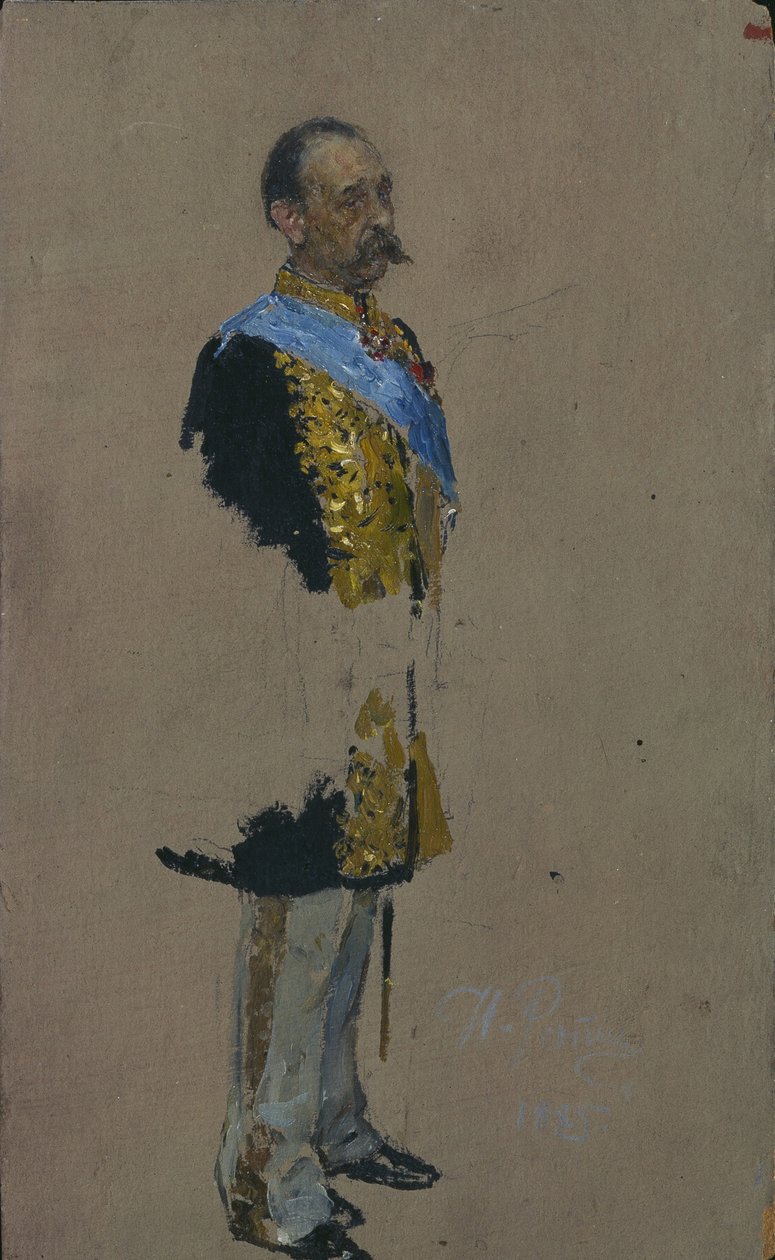 Porträtt av greve Dmitrij Andrejevitj Tolstoj 1823-1889, 1885 av Ilya Efimovich Repin
