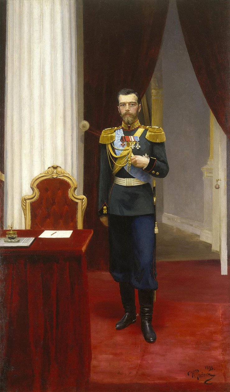 Porträtt av kejsar Nicholas II 1868-1918, 1896 av Ilya Efimovich Repin