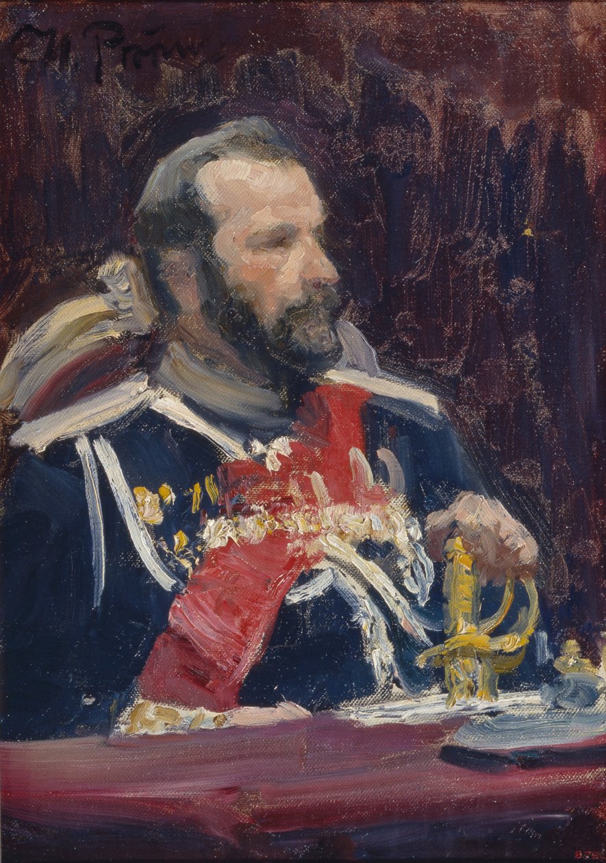 Porträtt av general Aleksej Nikolajevitj Kuropatkin 1848-1925, ca 1901-1902 av Ilya Efimovich Repin