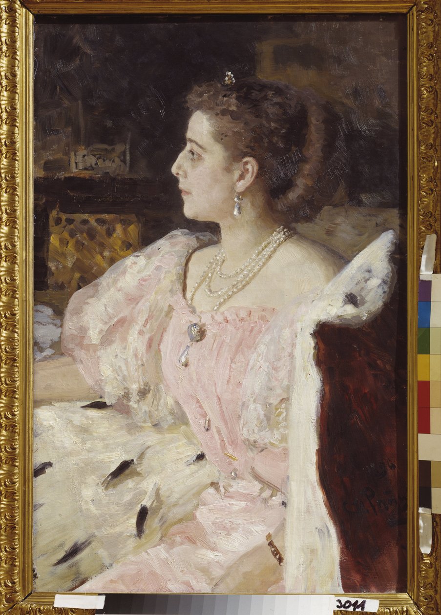 Porträtt av prinsessan Nitalia Golovina av Ilya Efimovich Repin
