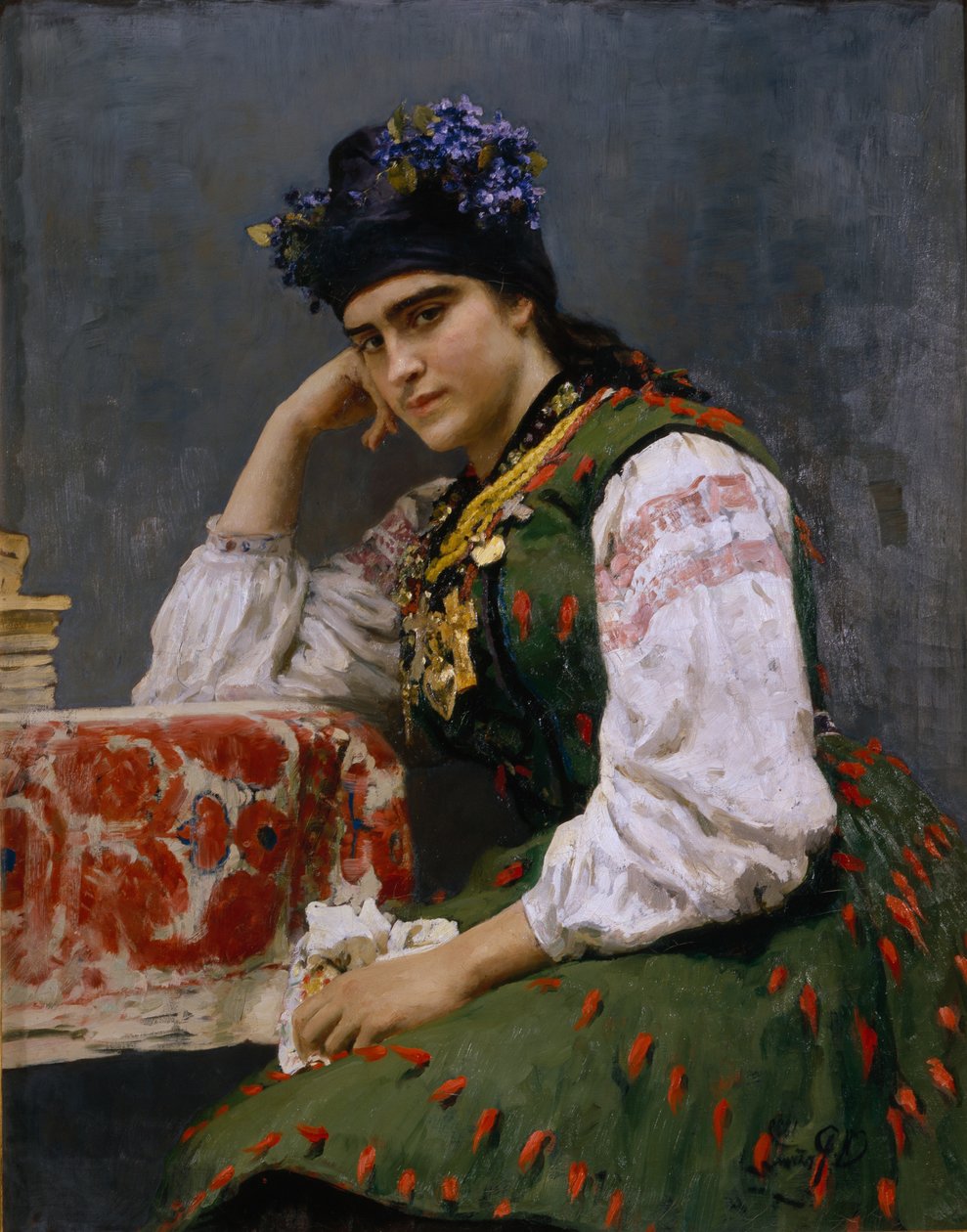 Porträtt av Sofia Dragomirova-Lukomskaya, 1889 av Ilya Efimovich Repin