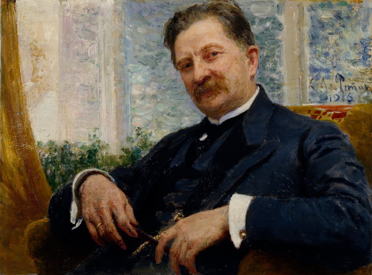 Porträtt av Y.M. Vengerov, 1916 av Ilya Efimovich Repin