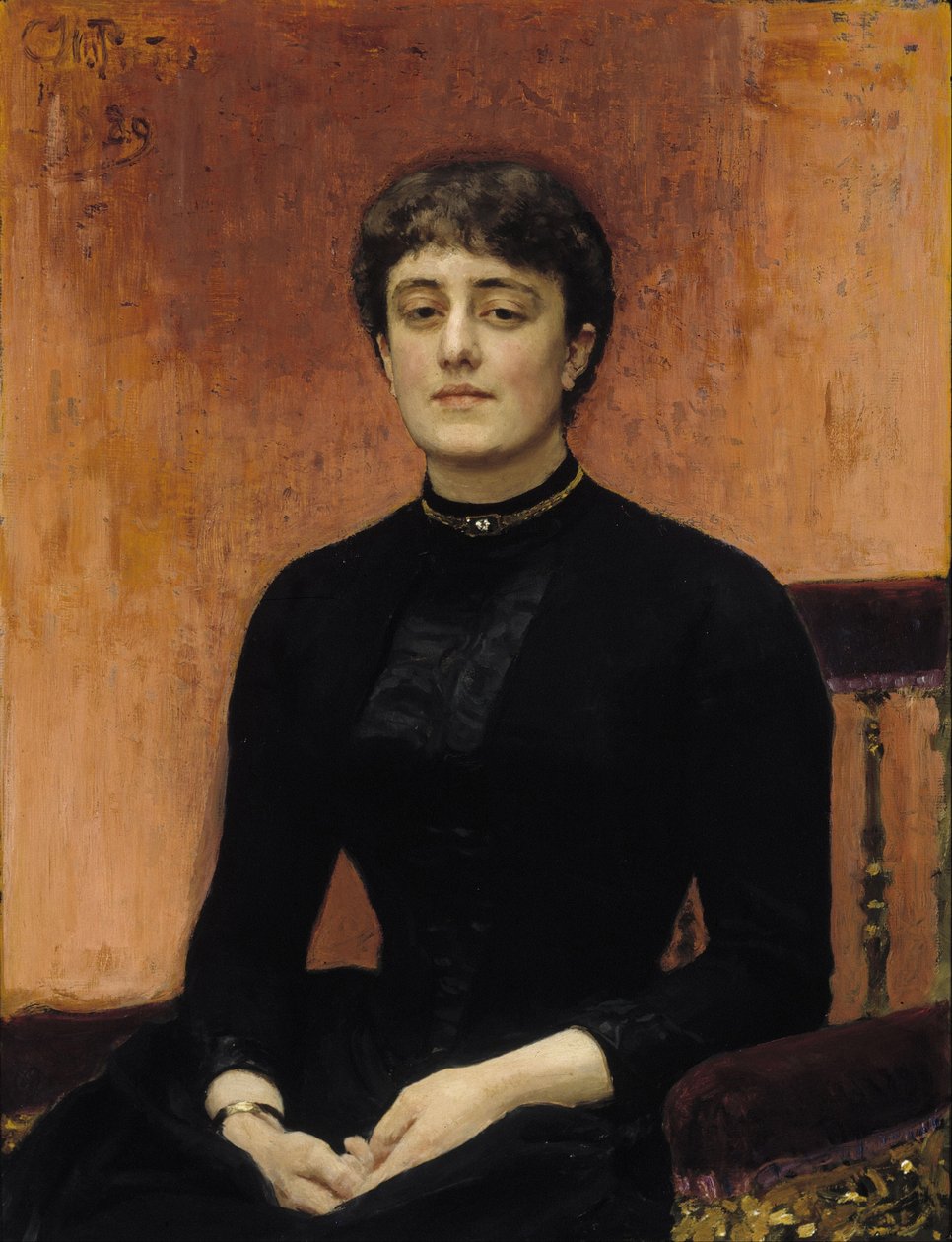 Porträtt av Elizaveta Zvantseva 1864-1921 av Ilya Efimovich Repin