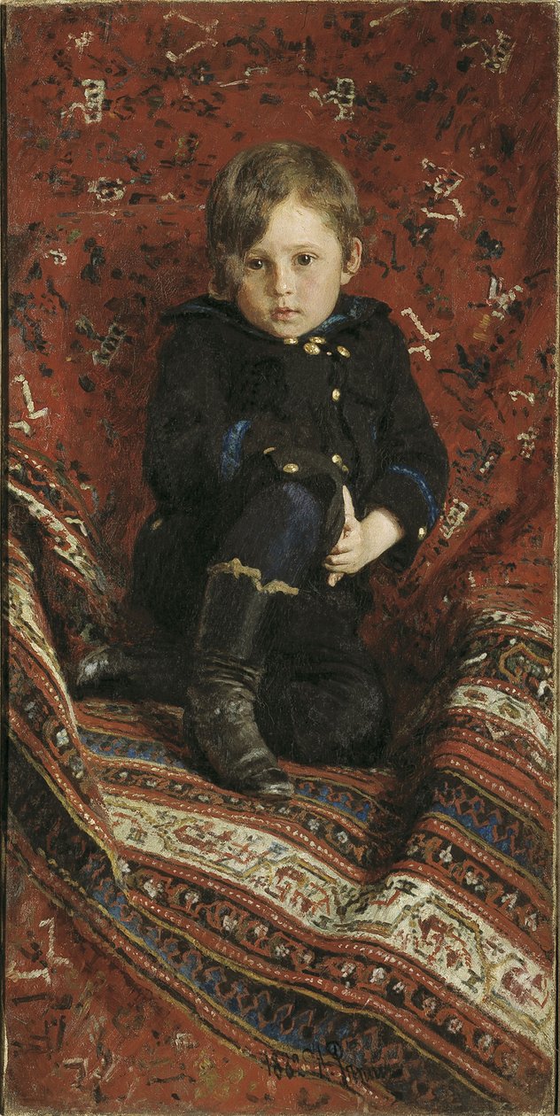 Porträtt av Yury Repin, konstnärens son, 1882 av Ilya Efimovich Repin