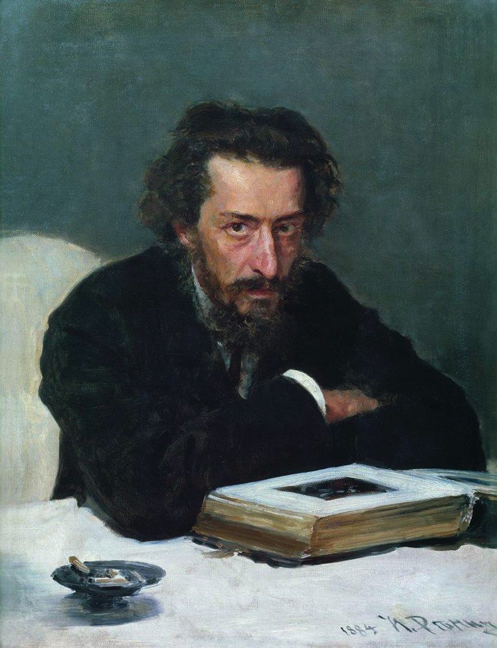 Porträtt av kompositören Pavel Ivanovich Blaramberg, 1884 av Ilya Efimovich Repin