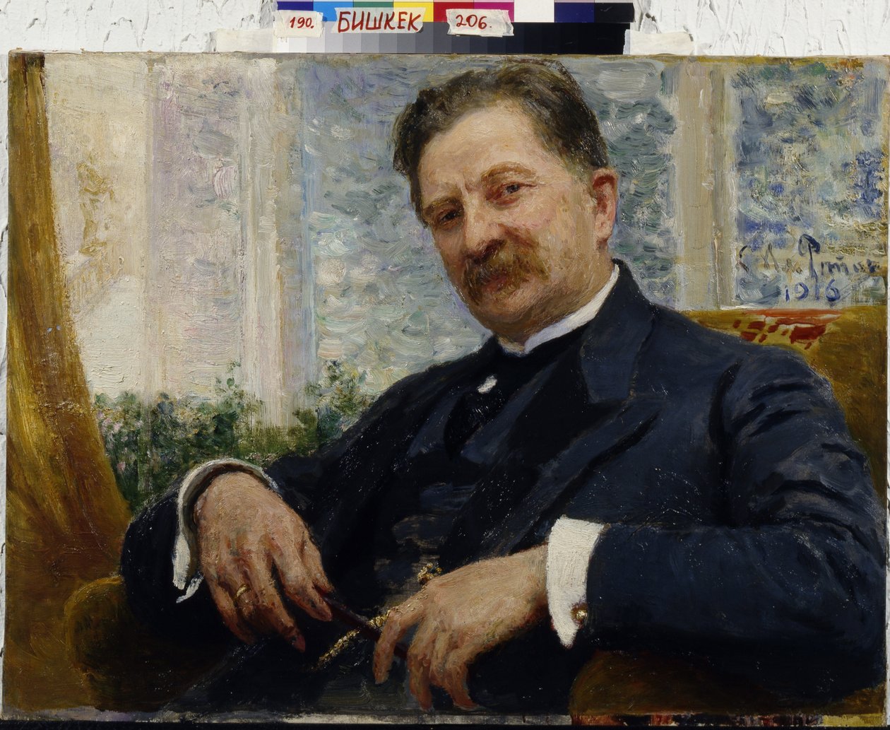 Porträtt av ingenjör I.M. Vengerov par Repin, Ilya Efimovich (1844-1930) av Ilya Efimovich Repin
