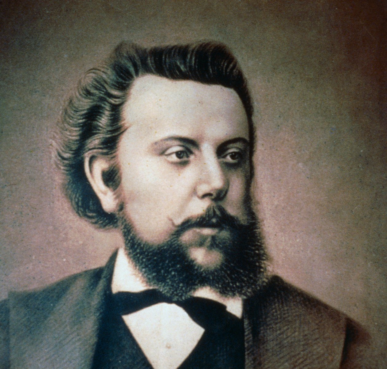 Porträtt av den ryske kompositören Modest Mussorgskij (Toropets av Ilya Efimovich Repin