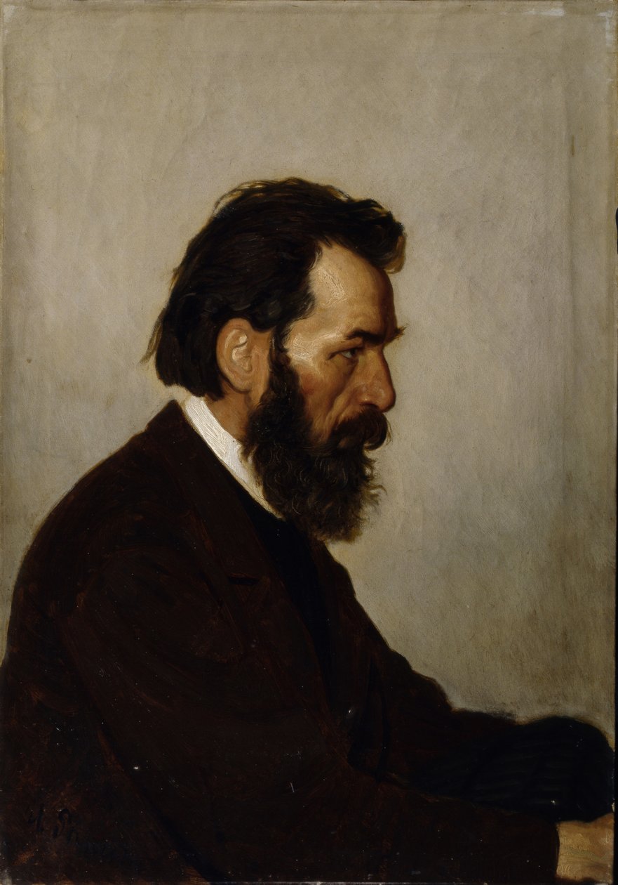 Porträtt av arkitekten Alexey Ivanovich Shevtsov, 1869 av Ilya Efimovich Repin