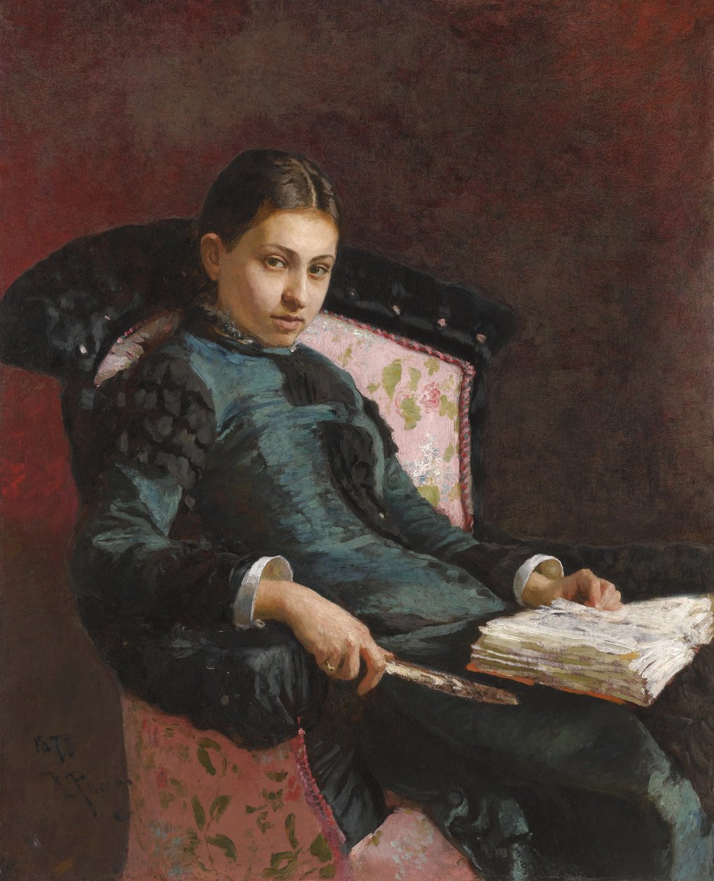 Porträtt av konstnärens hustru, Vera Repina, 1878 av Ilya Efimovich Repin