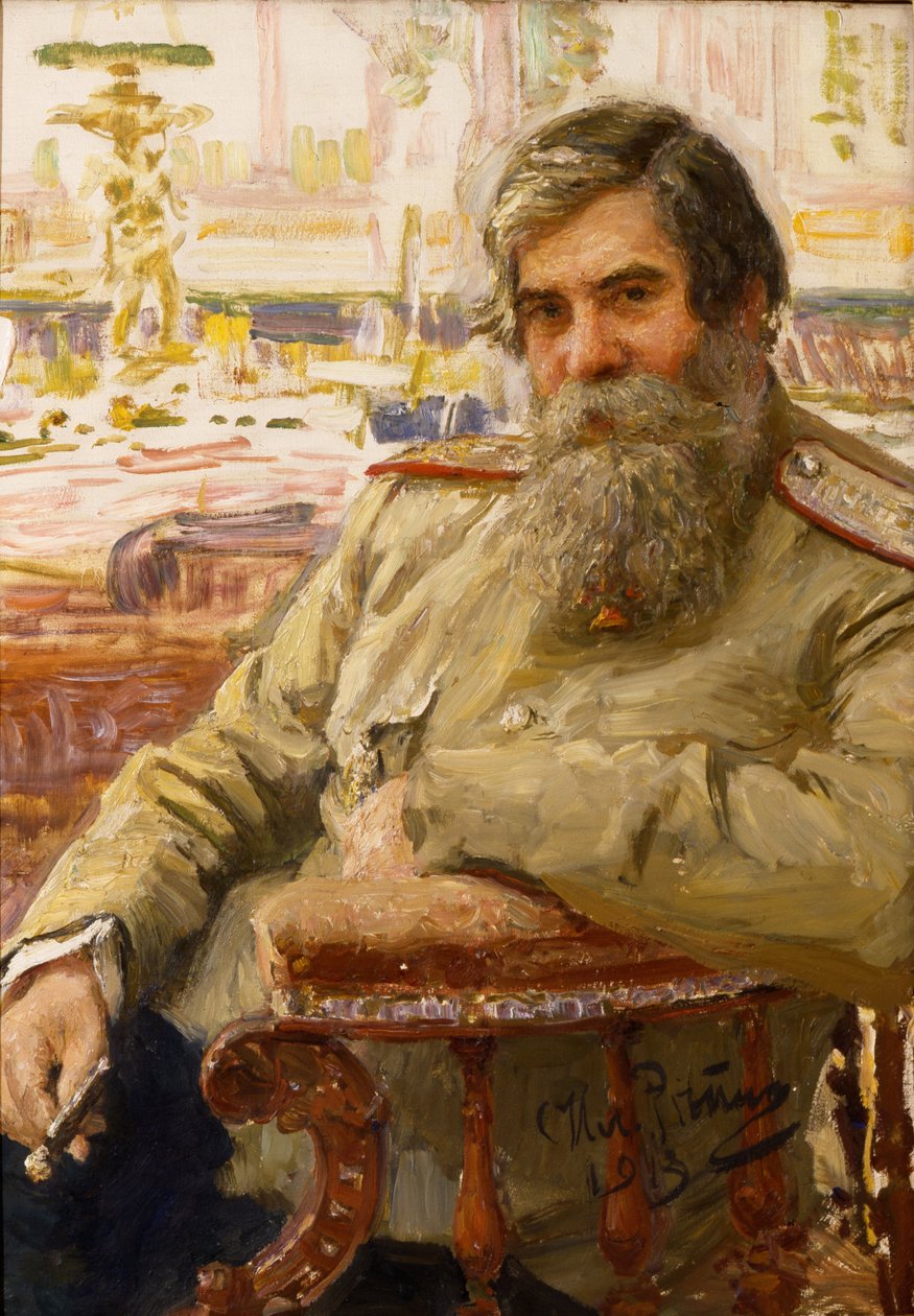 Porträtt av neurofysiologen och psykiatern Vladimir Bekhterev 1857-1927, 1913 av Ilya Efimovich Repin