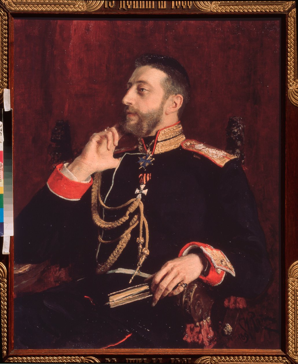 Porträtt av poeten K.R. (storhertig Konstantin Konstantinovich av Ryssland) (1858-1915) av Ilya Efimovich Repin