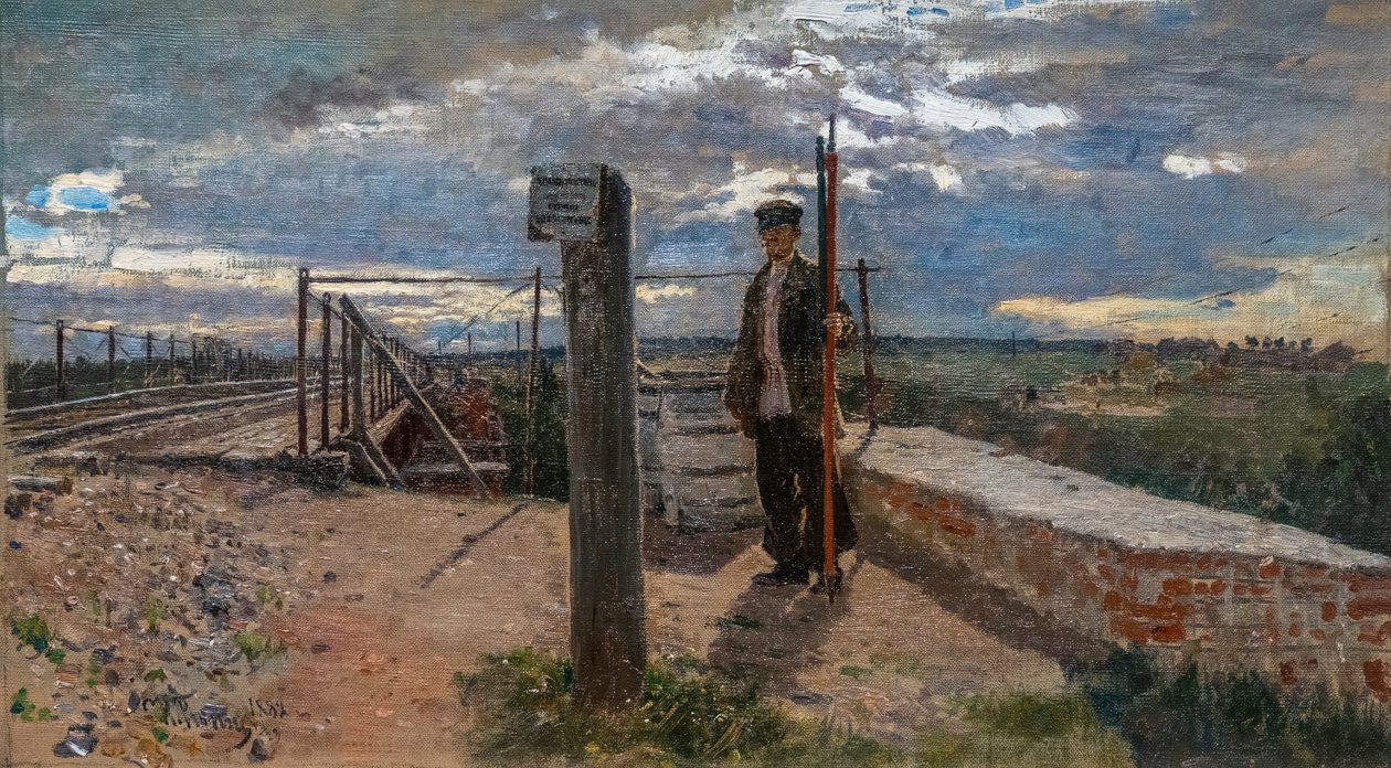 JÄRNVÄGSARBETARE I KHOTKOVO av Ilya Efimovich Repin