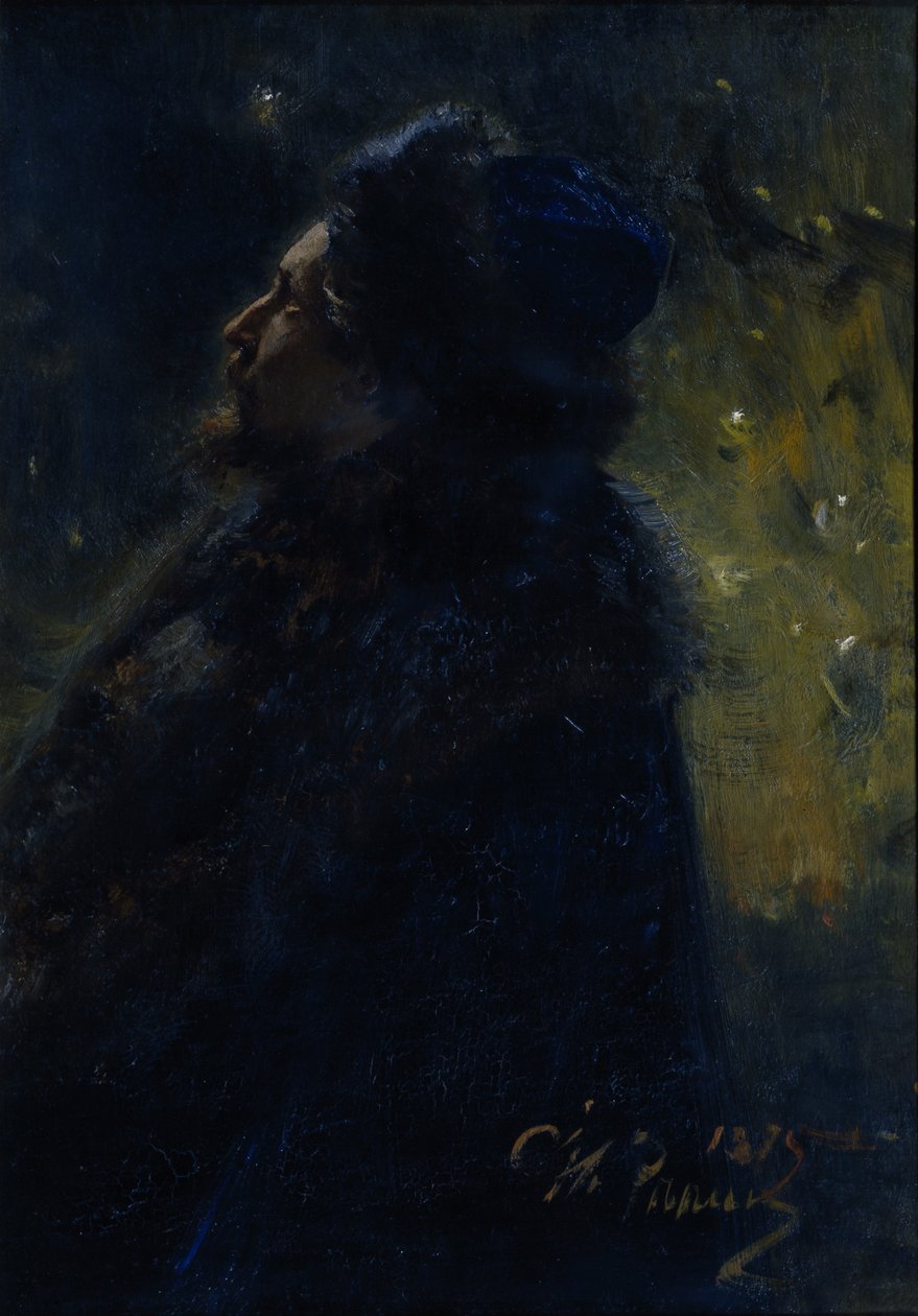 Sadko. Porträtt av konstnären Victor Vasnetsov 1848-1926, 1875 av Ilya Efimovich Repin