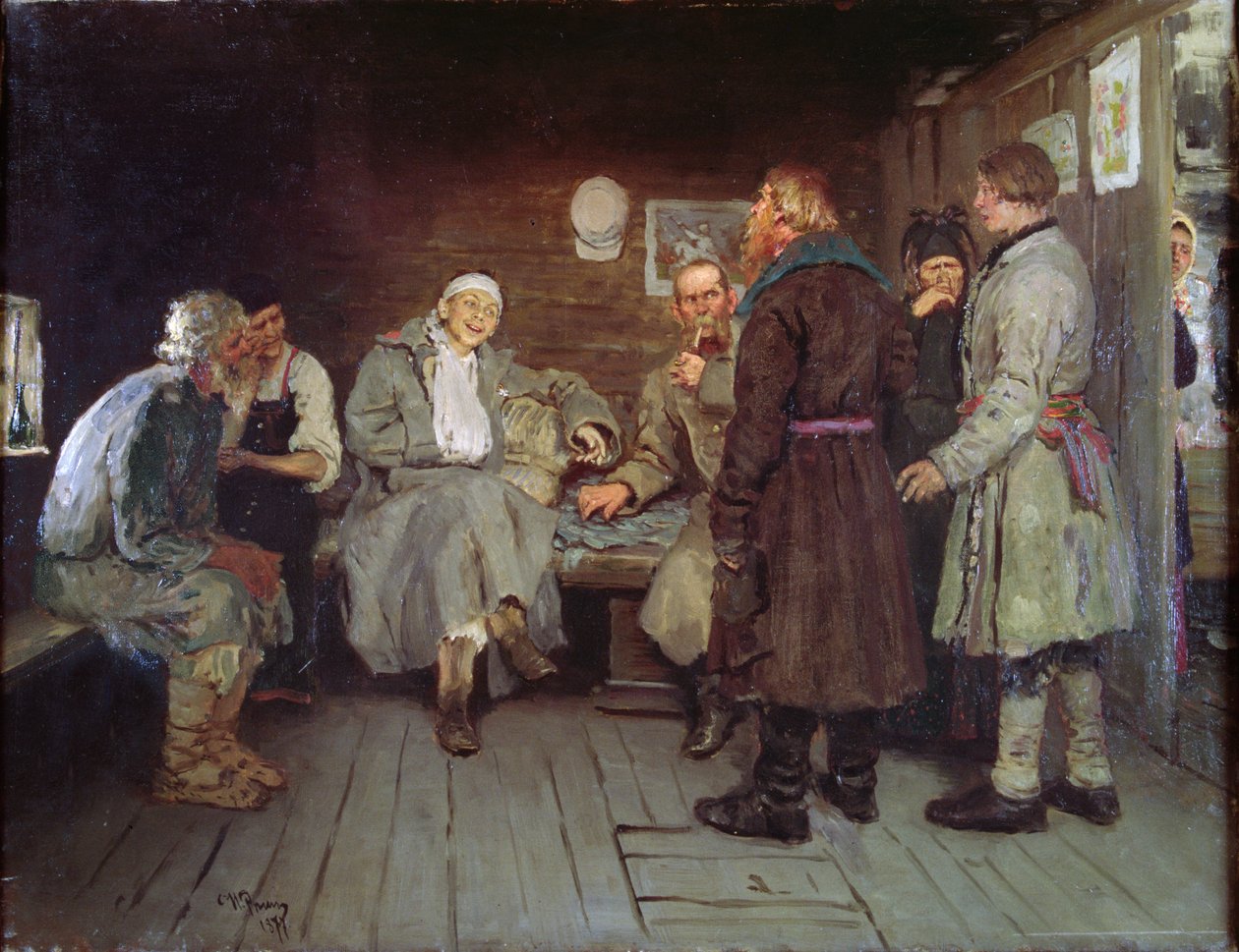 Soldatsaga, 1877 av Ilya Efimovich Repin
