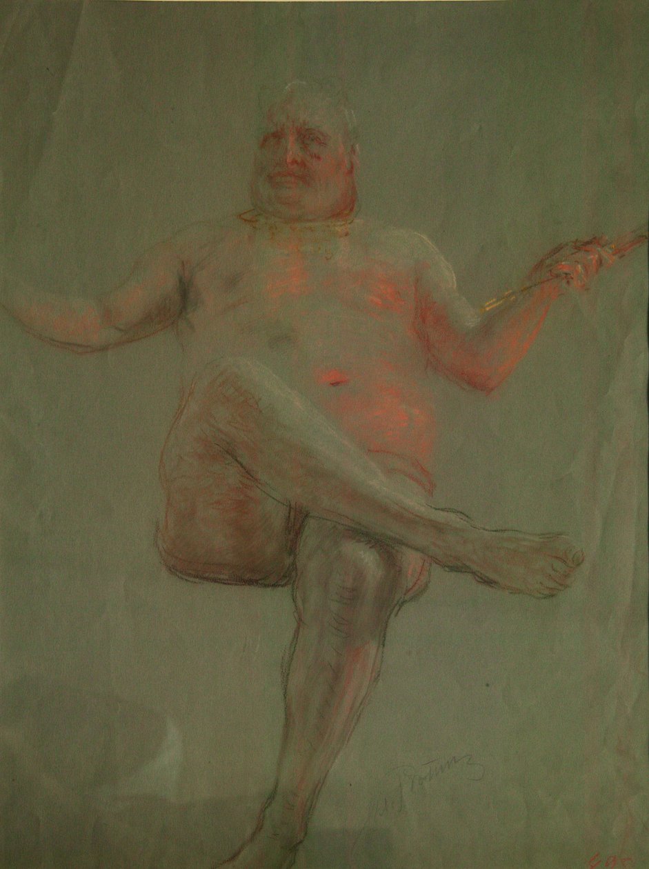 Studie för Get Thee Hence, Satan!, 1890-talet av Ilya Efimovich Repin